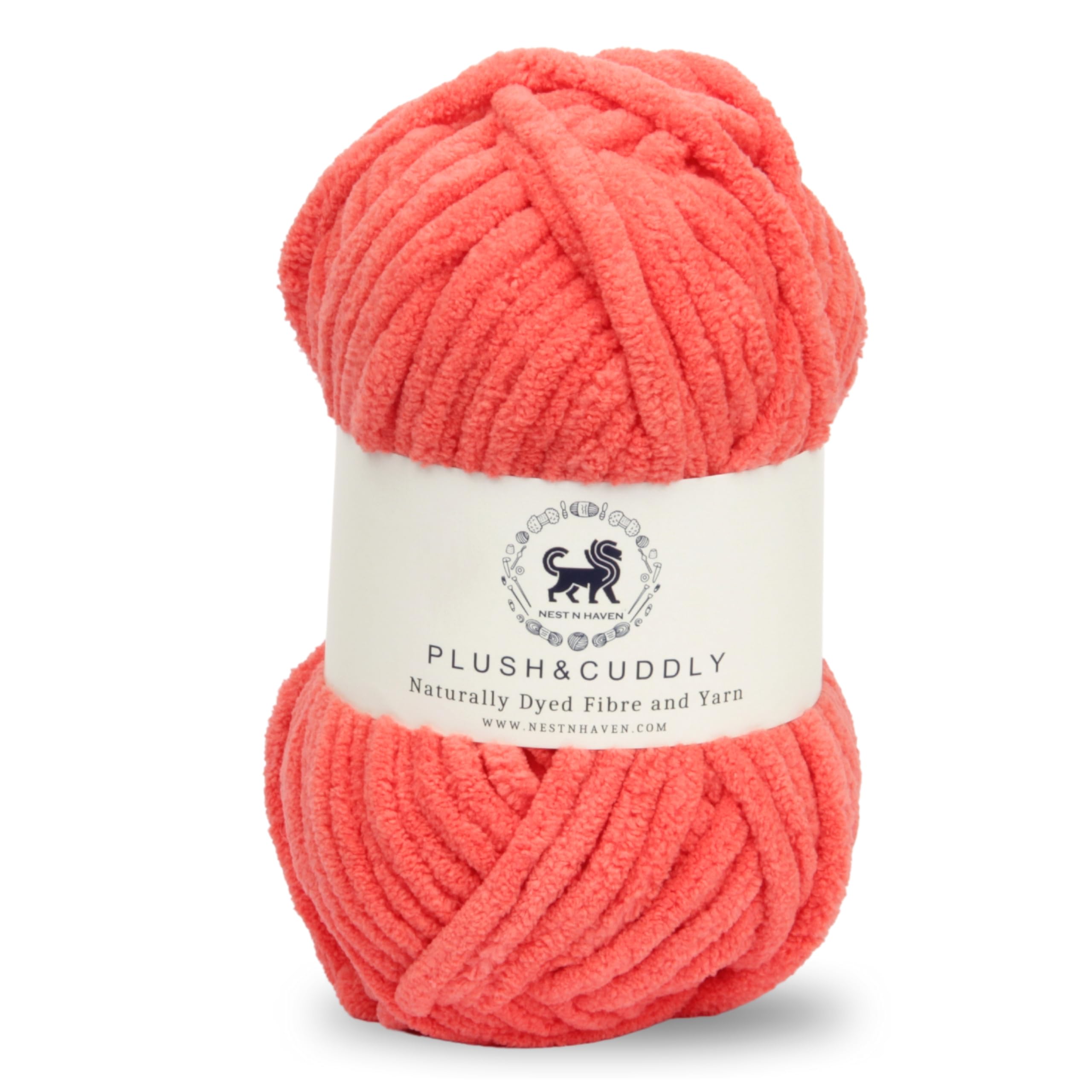 NESTNHAVEN, Wool, Plush & Cuddly, Chenille Yarn Supersoft Hand Knitting Wool Ball, (1 Ball/100 Gram Each) Ball Suitable for Craft, Babywear, Baby Blankets, 5 Bulky, Shade no - NNHB061 (Coral) (B0CVQDP2GX) Amazon Price History, Amazon Price Tracker