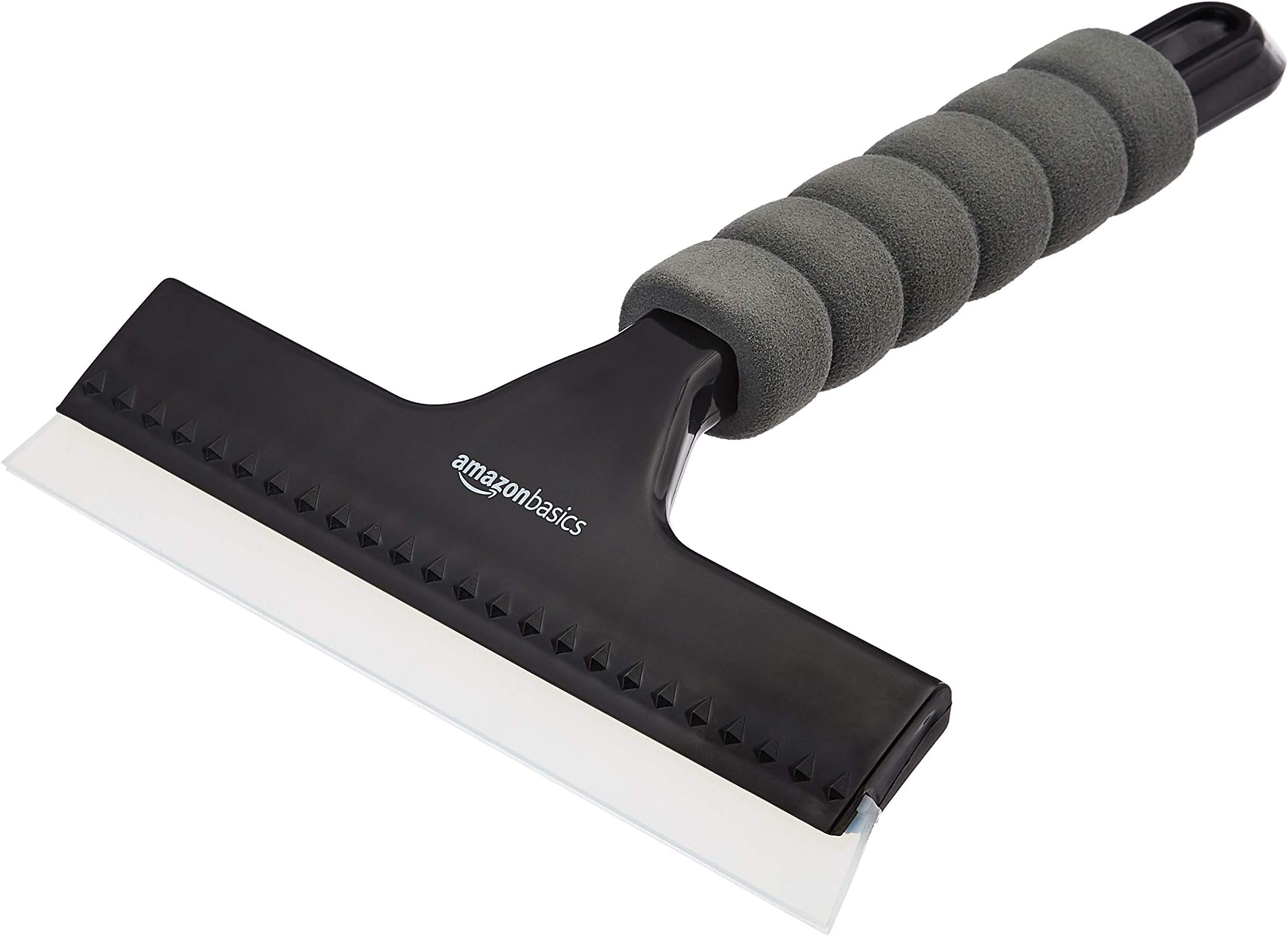 Window Squeegee with Handle for Glass, Mirrors, Car Windows, Black