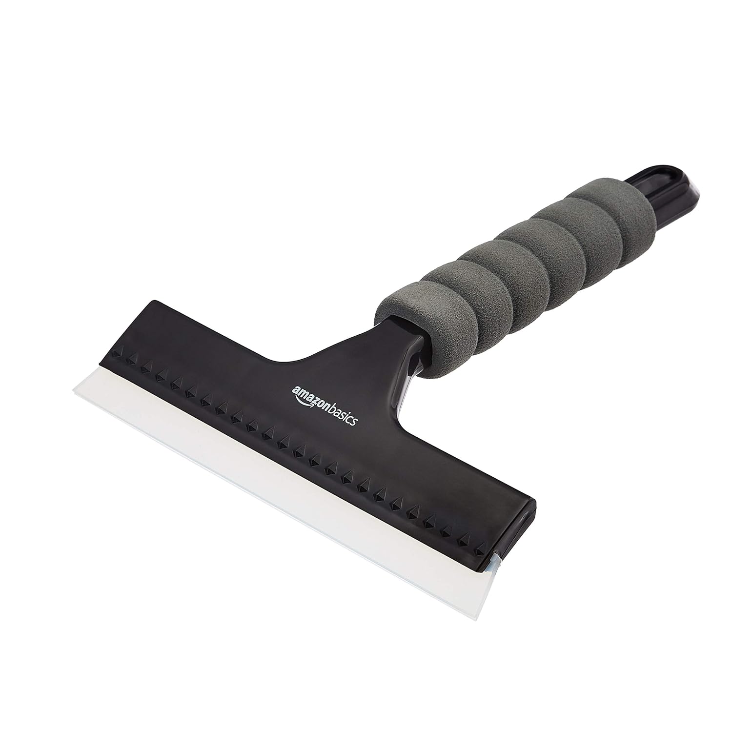 Amazon Basics Window Squeegee with Handle for Car Windows Glass Mirror Black