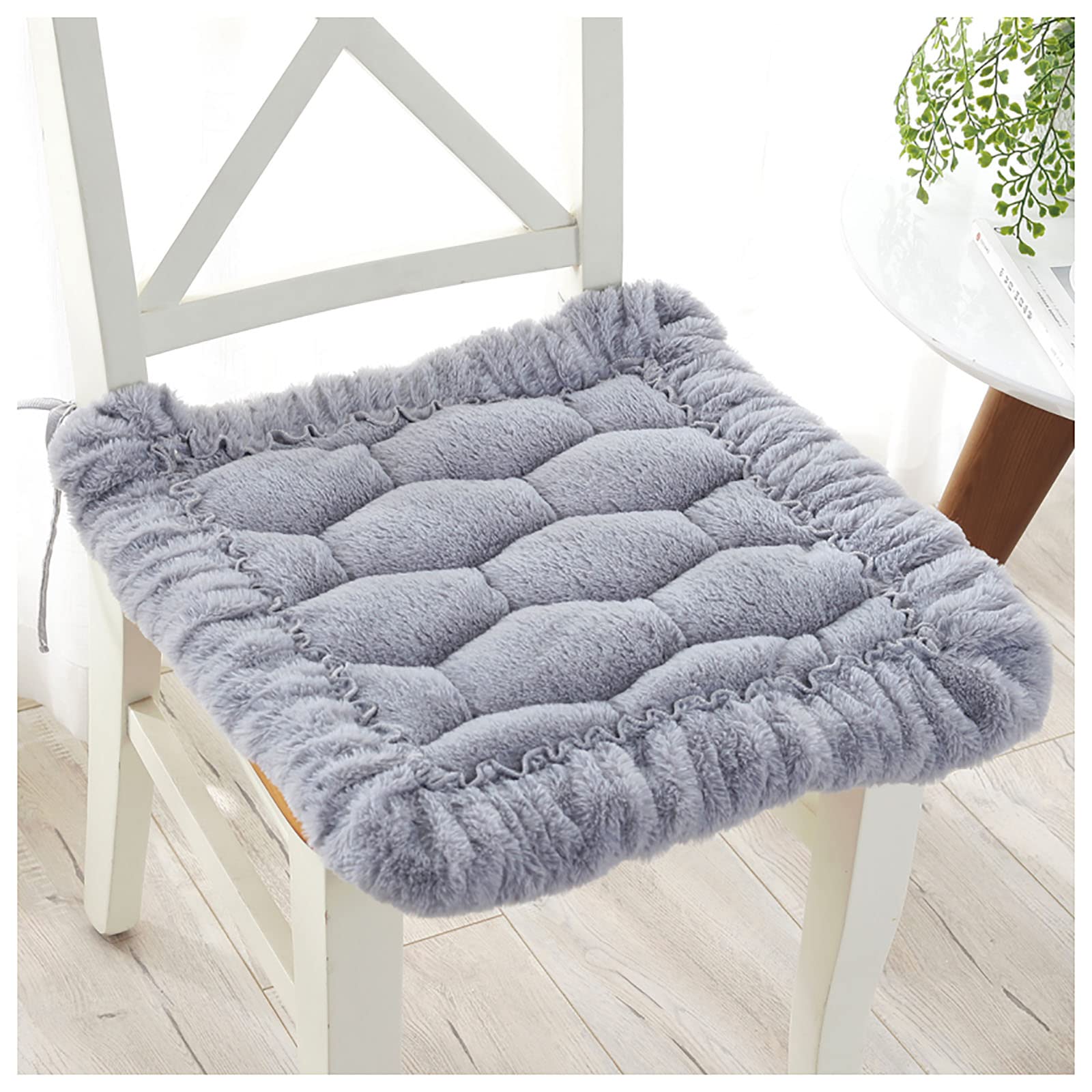 Coussinets de chaise gris 50x50 cm pour siège de jardin et de cuisine