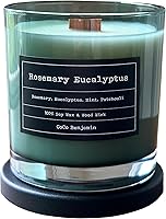 Vista 22 de Mecha de madera, 100% soja, altamente perfumada, vertida a mano, 8 onzas (lavanda ámbar)