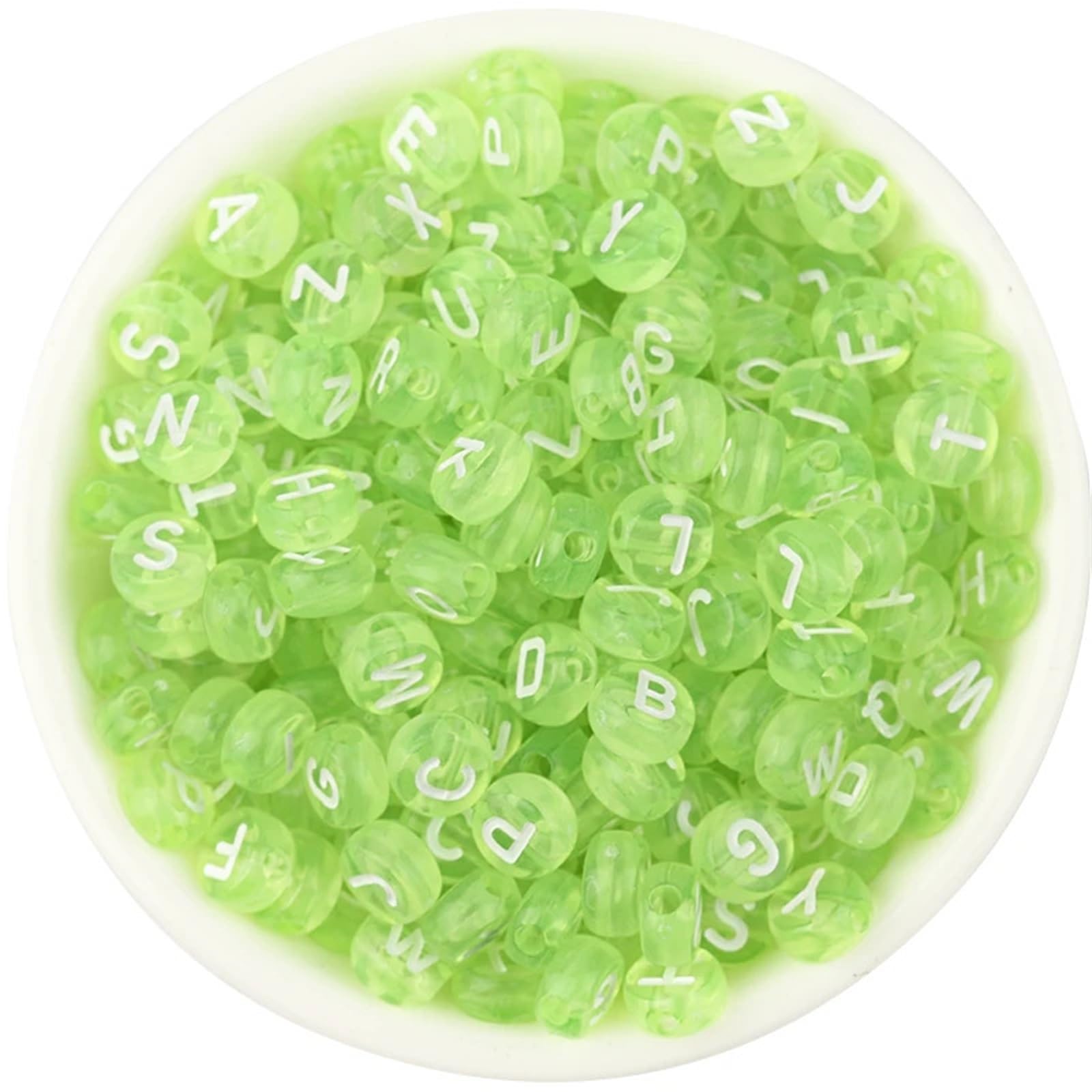 Perles alphabet acrylique lisses qui ne se retournent pas sur vos bracelets
