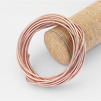 Hobalem 5 Meters, Copper Color Wire, 1 Mm Thickness, Reel Wire, Hobby Wire