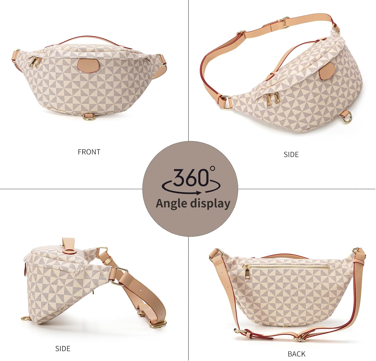 Crossbody Sling Bag Purse for Women,Sling Bag for Women Small Belt Chest Bum Checkered Crossbody bag for Daily Shopping