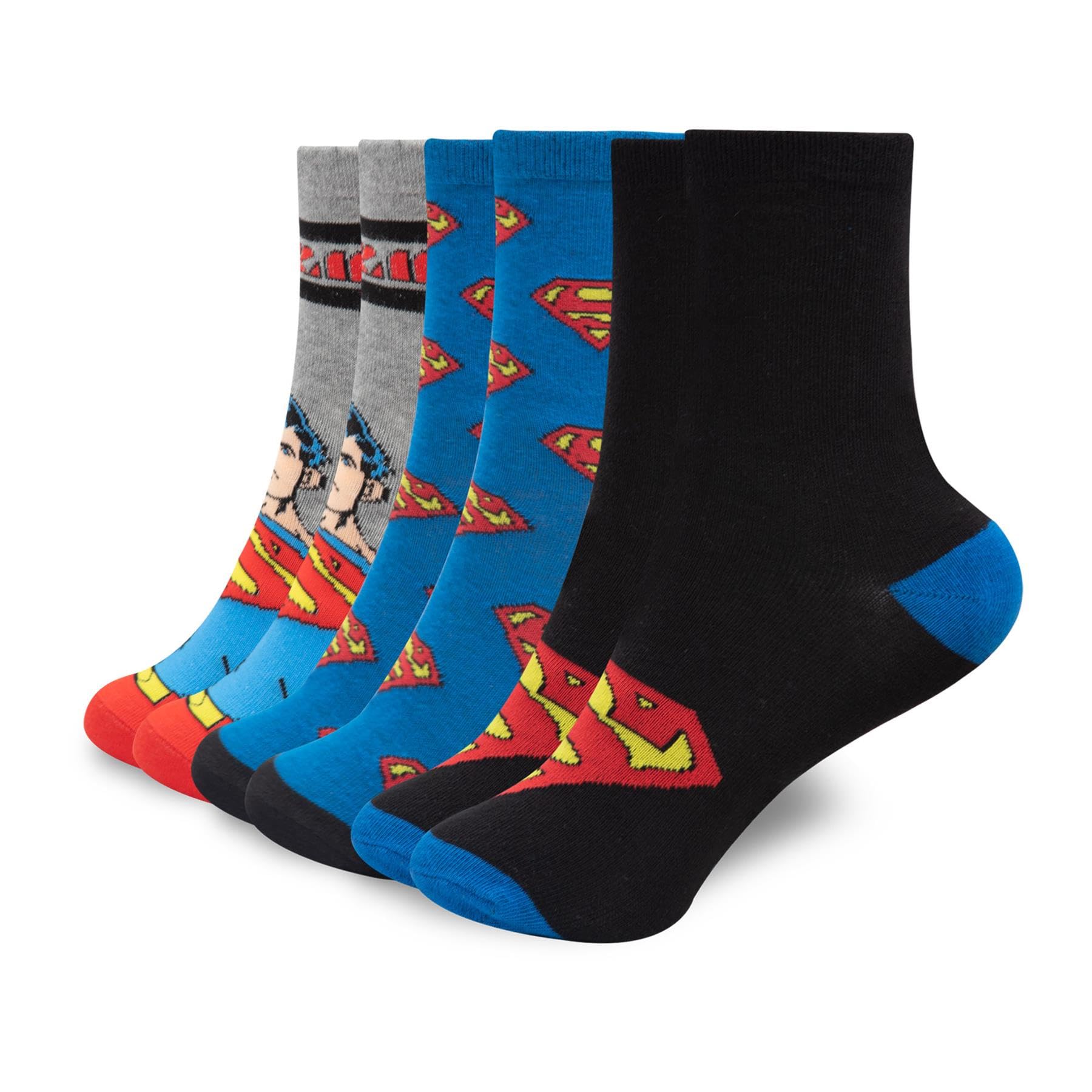 A2z 4 Kids Unisex Kids Superman Kids Boys Socks Pack Of 3 Officially Licensed Socks - Socks 3 Pack 2-4 Years