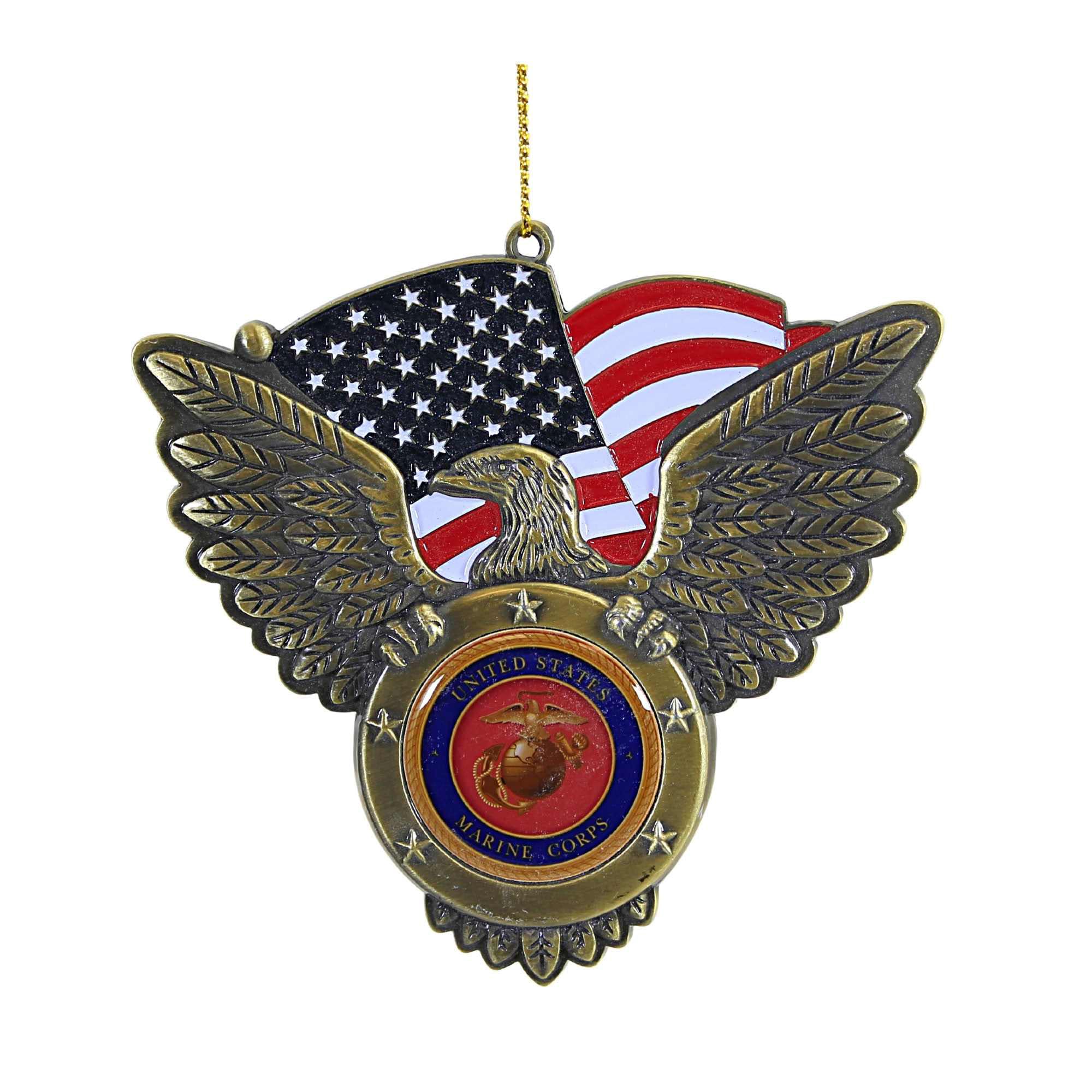 U.S. Marine Corps Seal American Flag ornament suspendu patriotique pour collection militaire