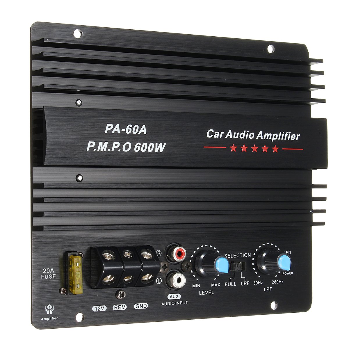 YONGYAO 12V 600W Audio de Alta Potencia Momo Placa de Amplificador Subwoofers de Graves de Coche Amp Pa-60A