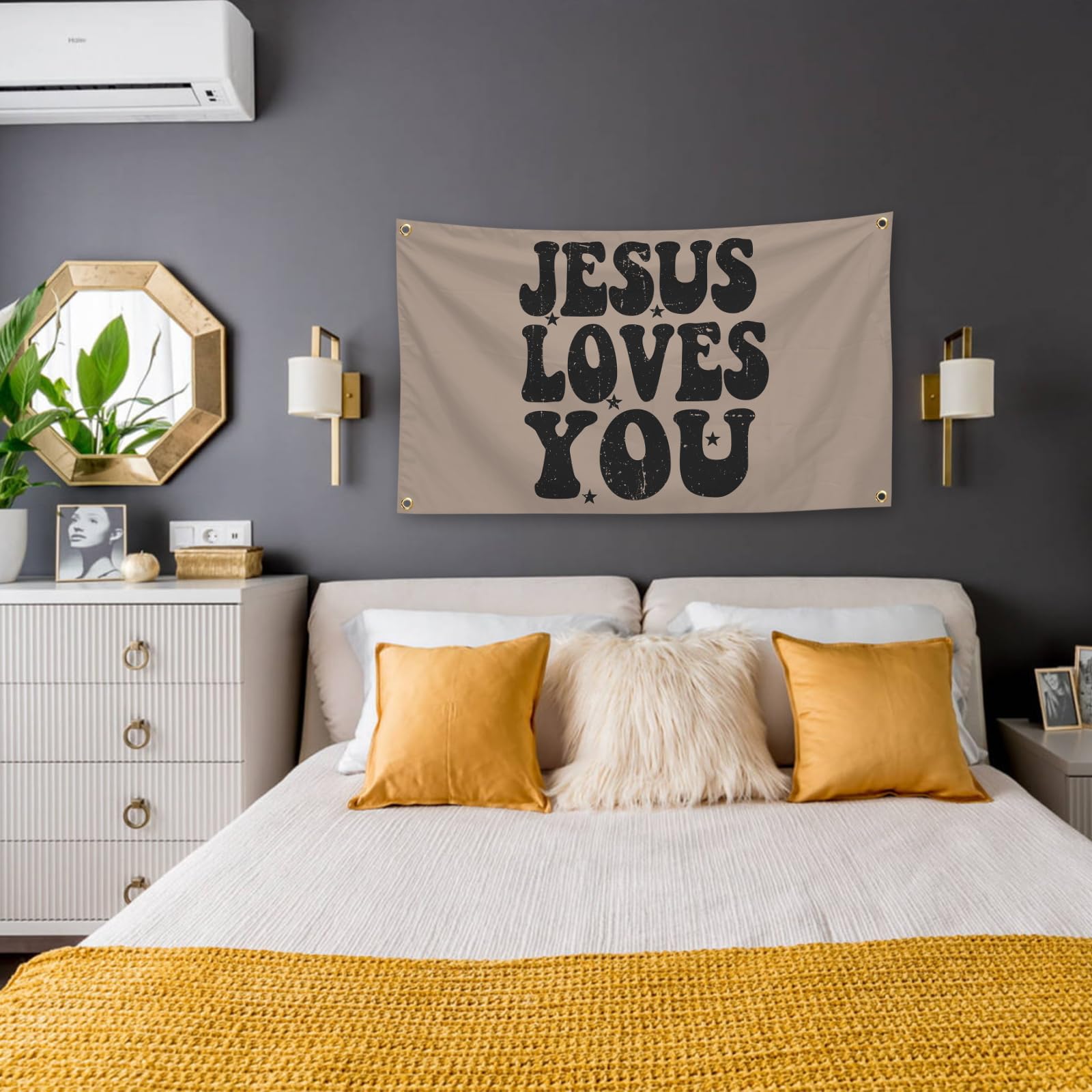 Amazon.com: NeeCs Jesús te ama para colgar en la pared, 3 x 5 pies,  dormitorio, dormitorio universitario, decoración del hogar, divertido tapiz  meme : Hogar y Cocina