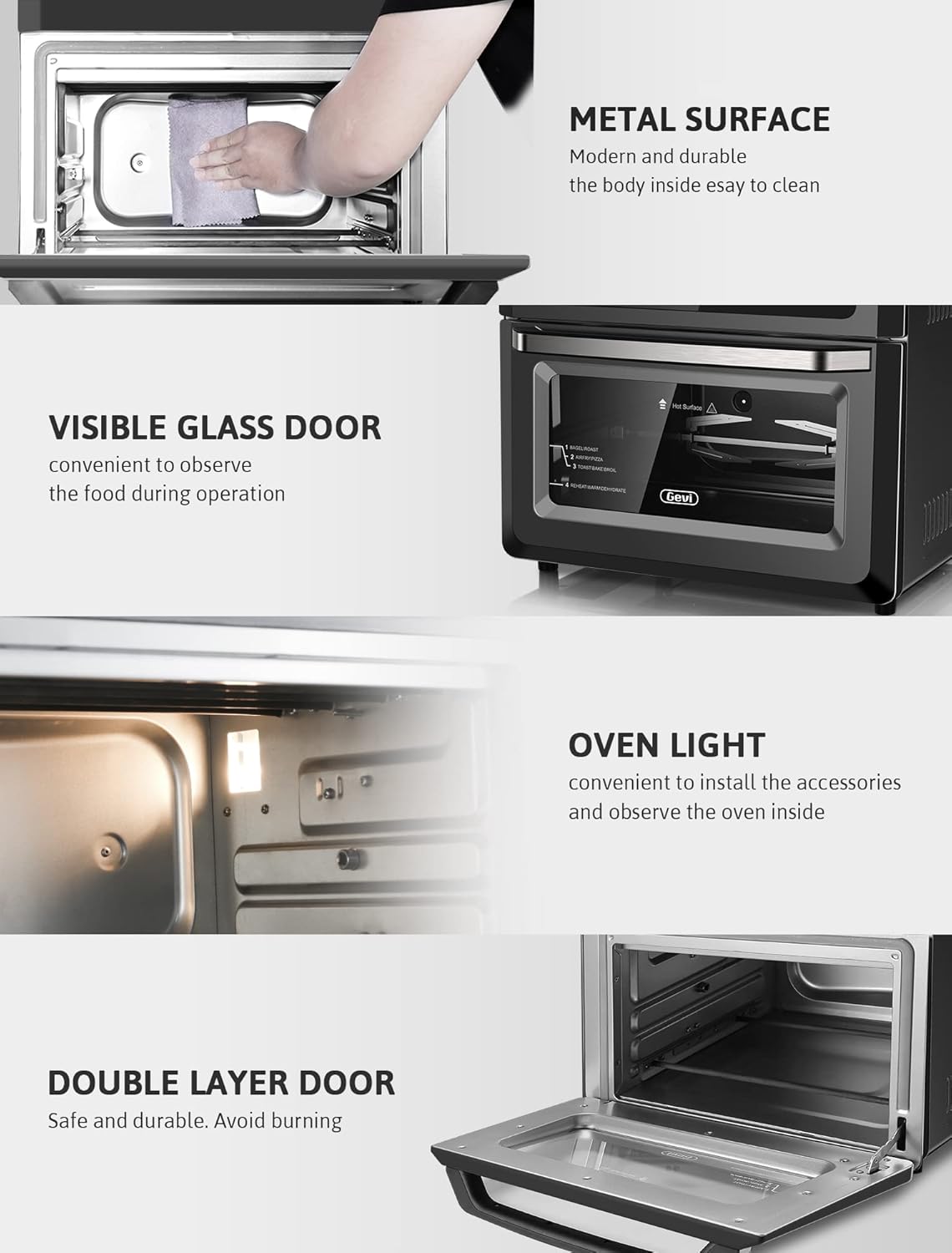 gevi air fryer toaster oven