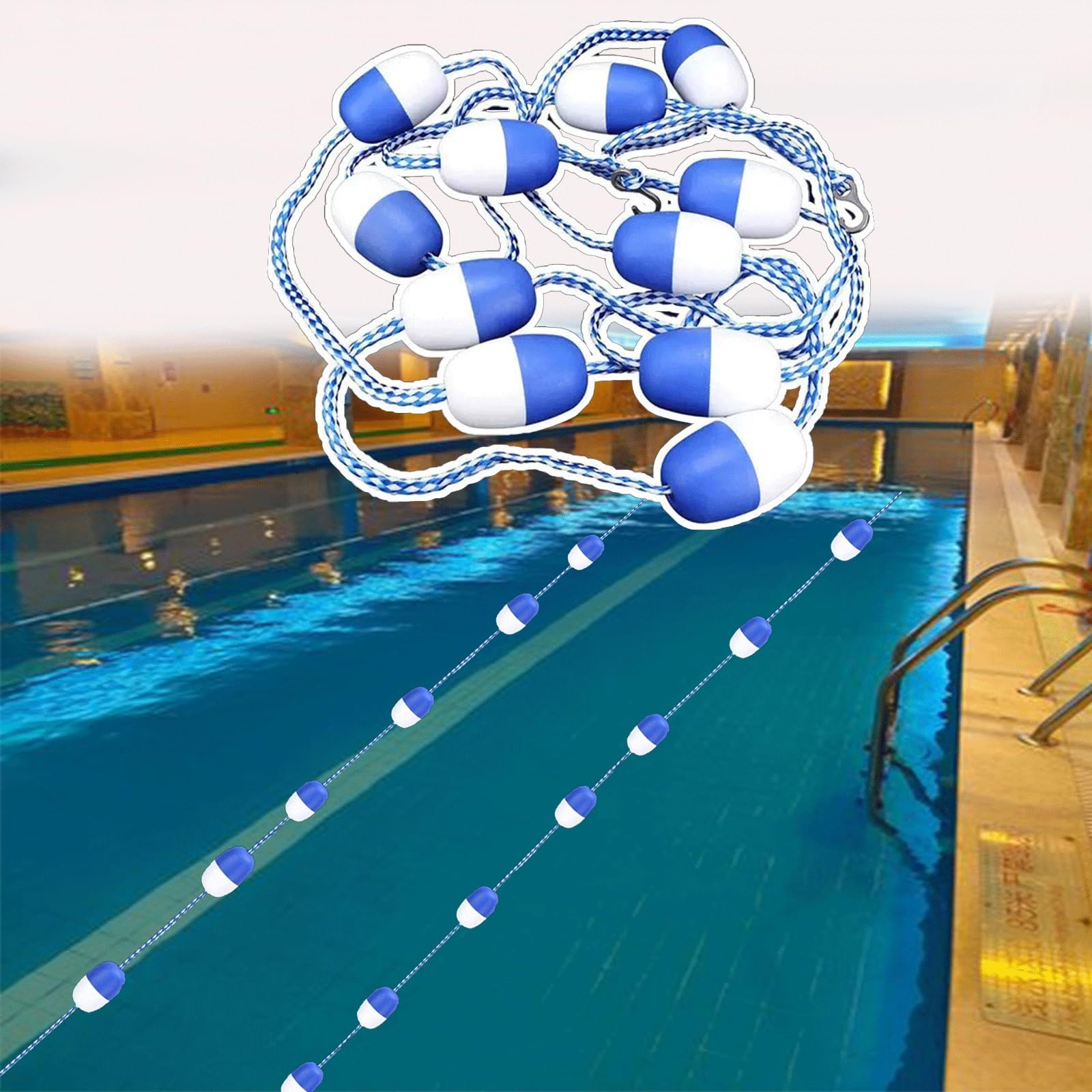 Ligne de séparation pour piscine réglable de 38m barrière avec flotteurs