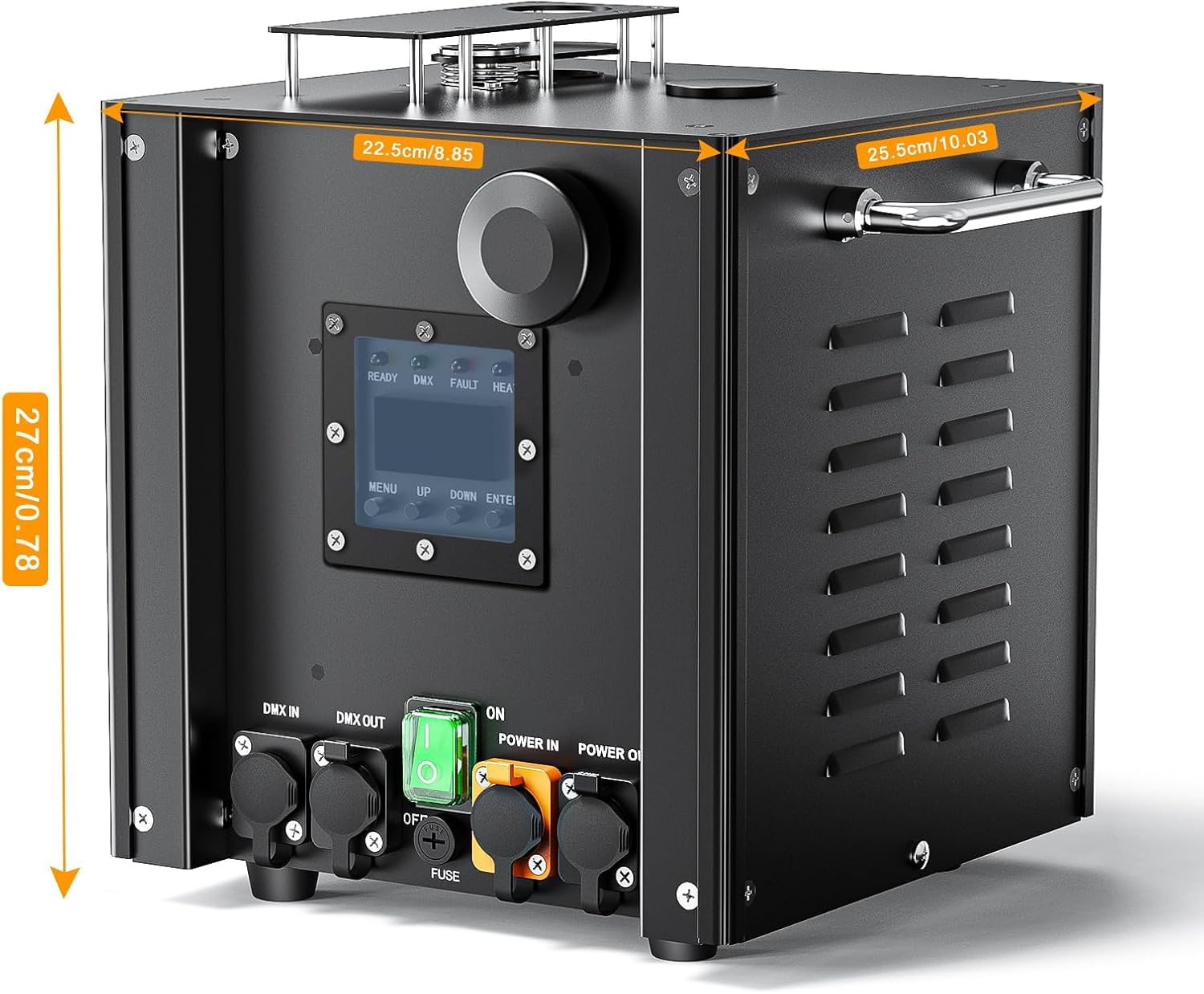 Impermeabili macchina per effetti speciali da palcoscenico, composta da due unità effetti da 750 W, con flight case e telecomando, adatta per Halloween, Natale, matrimoni ed eventi sportivi