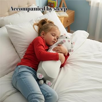 Long Cat Plush Pillow with Wings Soft Kitty Stuffed Animal Toy Giant Cuddly Kitten Cushion for Kids Adults Bedroom Decor (Gray, 60cm/23.62in)