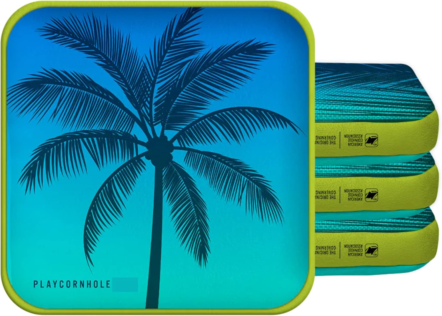 ACA Synergy Edge Professional Cornhole Bags Dual Sided 6x6 Tropical Palm