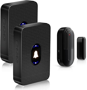 DAYTECH Wireless Door Sensor Alarm 2 Receivers & 1 Sensor