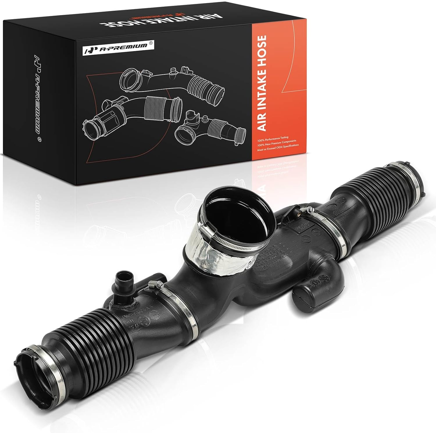 A-Premium Engine Air Cleaner Intake Hose Tube W/Clamps Compatible with Jaguar XJ 2013-2019 3.0L, RWD