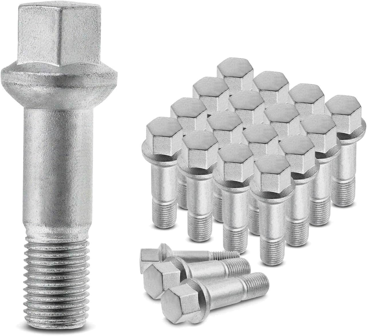 AWPWAY 20X M14-.5 Wheel Lug Bolt X204 W164 W251 W461 Gl Cl M Front Rear for Benz,for Maybach 20-Number in Pack 19.5mm-Thread Length A0009905307 610-549 SG1229