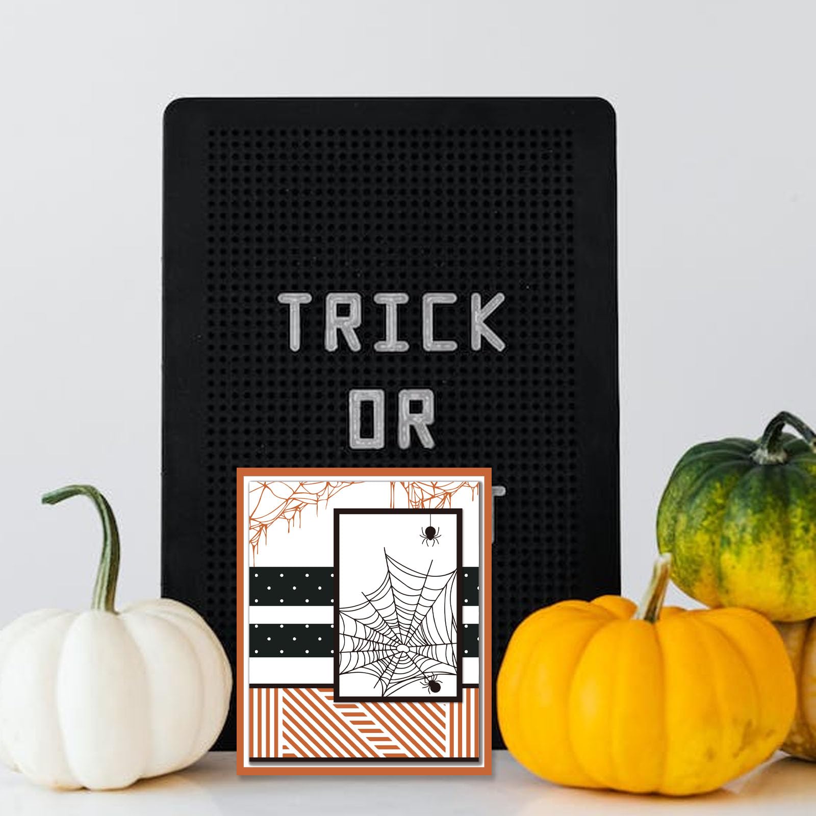 GLOBLELAND Timbri Trasparenti Per Scrapbooking – Set Halloween Con Ragnatele, Pipistrelli, Scheletri 16x11 Cm