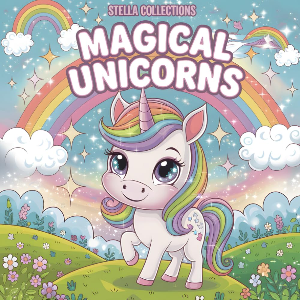 Magical Unicorns: A Coloring Book for Kids Aged 3–9: Adorable Unicorns, Rainbows, and Imaginative Worlds to Color
