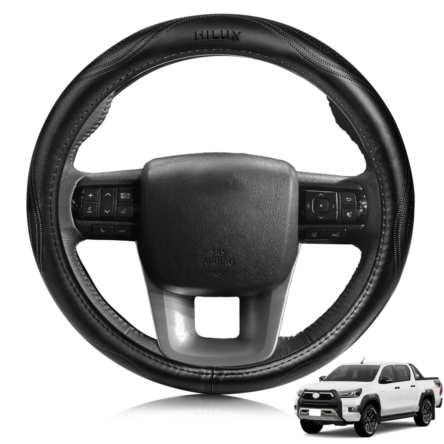 ElitingCar Leather Steering Wheel Cover Toyota Hilux GUN125