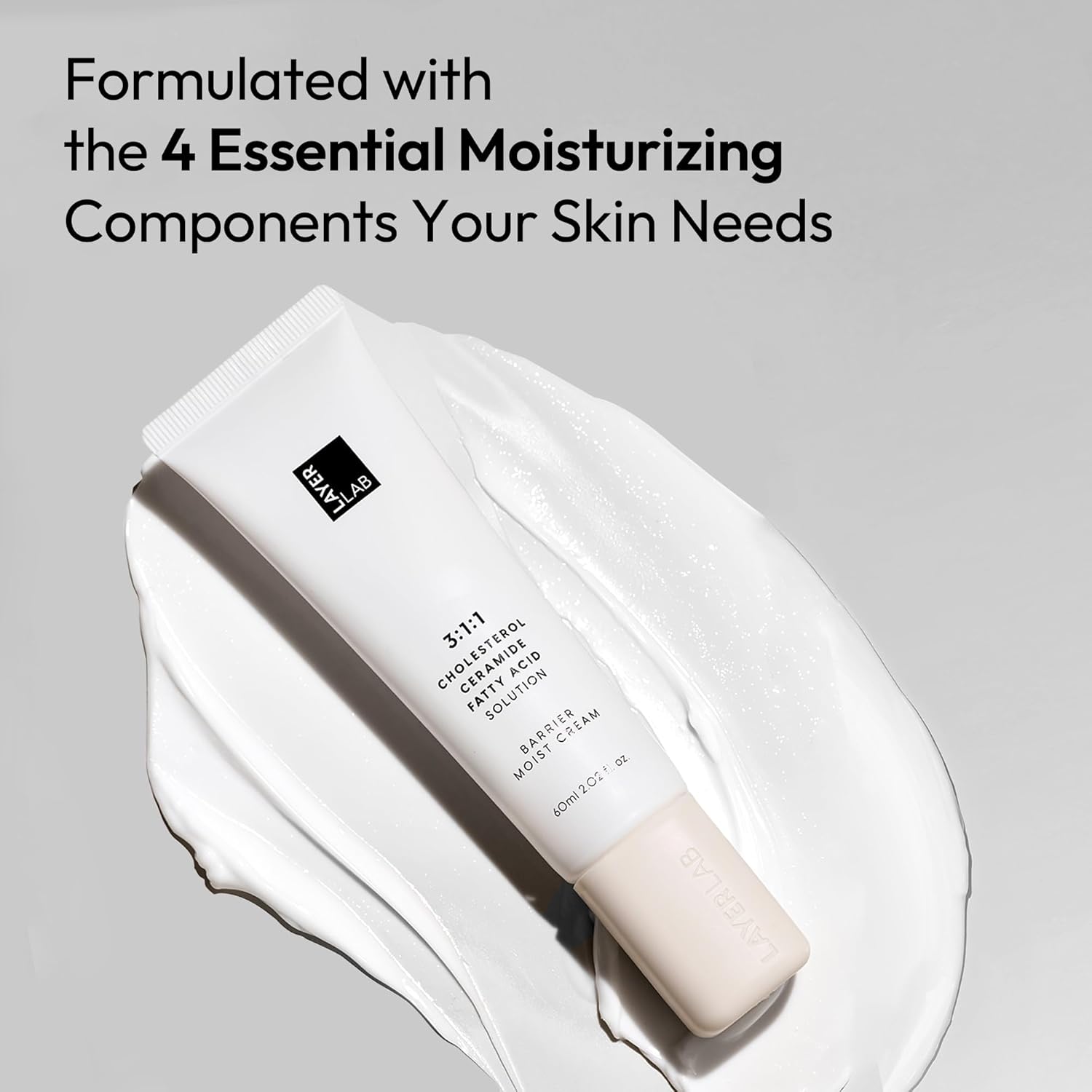 LAYERLAB Barrier Moist Cream - Up to 100H Hydration Face Moisturizer with Ceramide, Cholesterol, K-Beauty Skincare with Shea Butter for Deep Hydration & Moisture Barrier Support 2.02 fl oz - Image 2