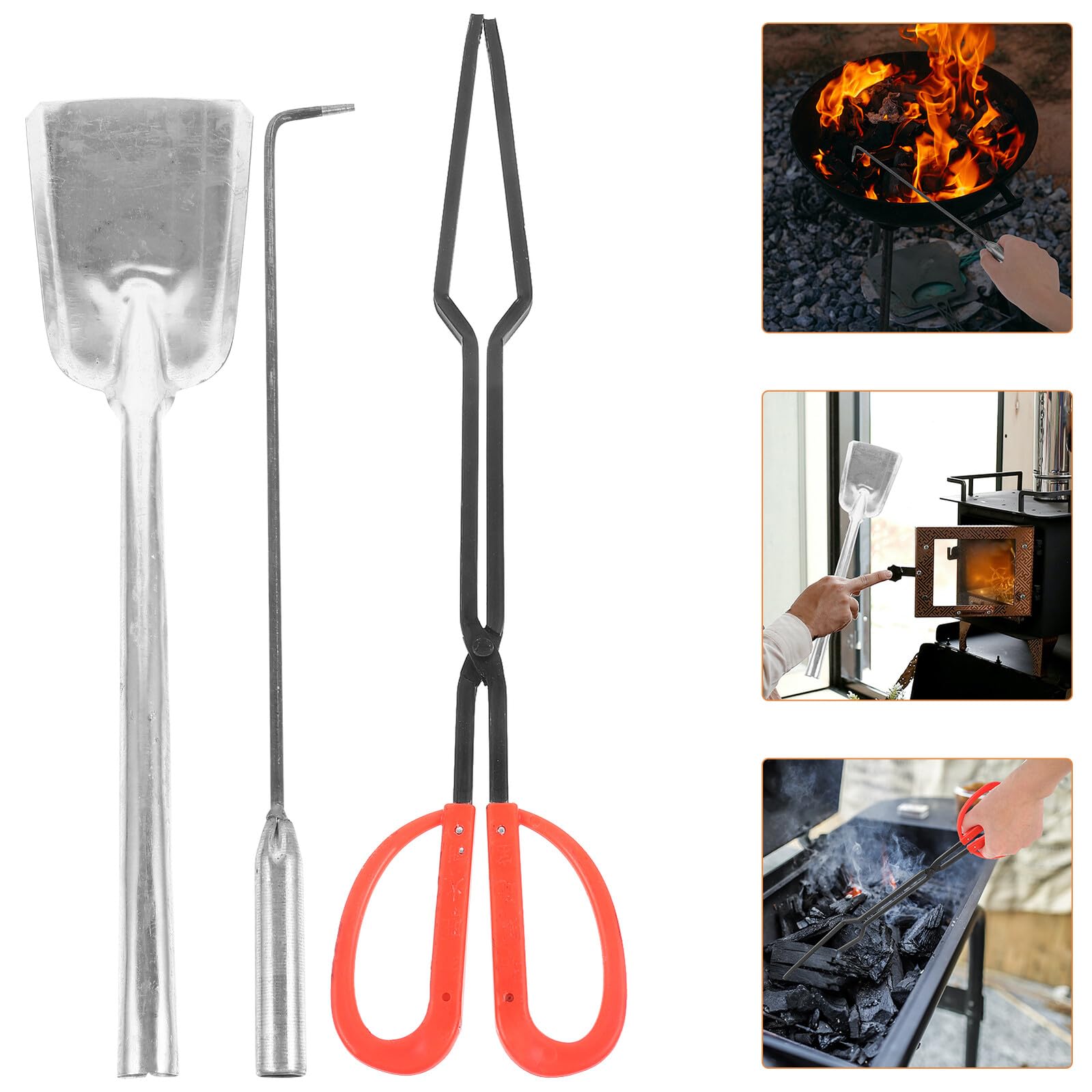 Kamin Ascheschaufel Satz aus Eisen mit Langem Griff für Kohle