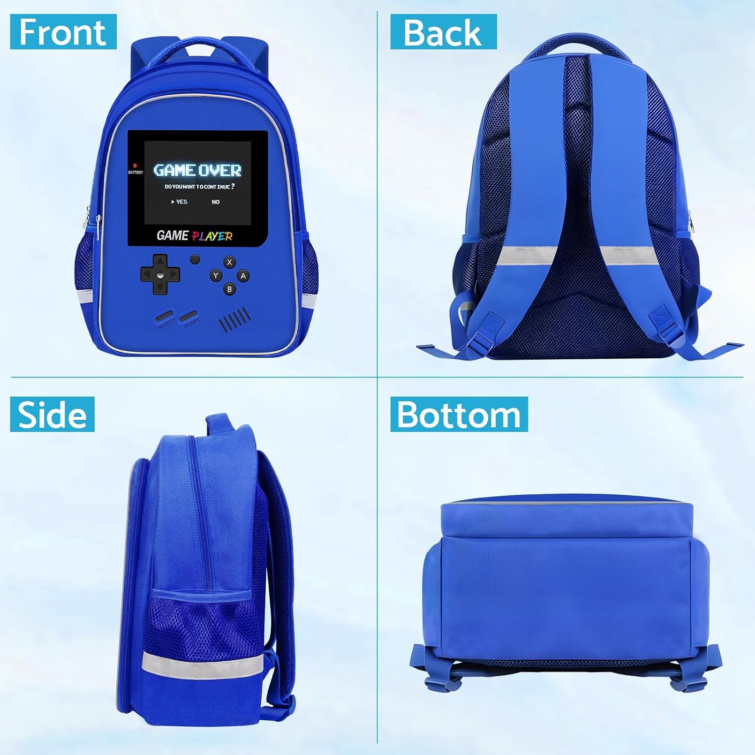 School Backpack For Boys - Gamer Boys Backpack For Kids Children Teens Elementary Middle School - Ages 6-18,17″ - Image 4