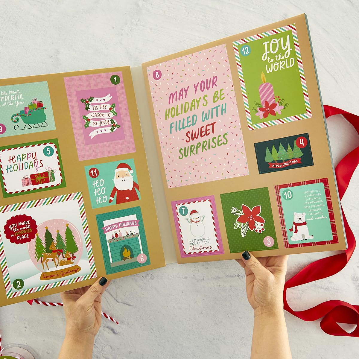 Spellbinders Adventskalender Scrapbooking Kit rot