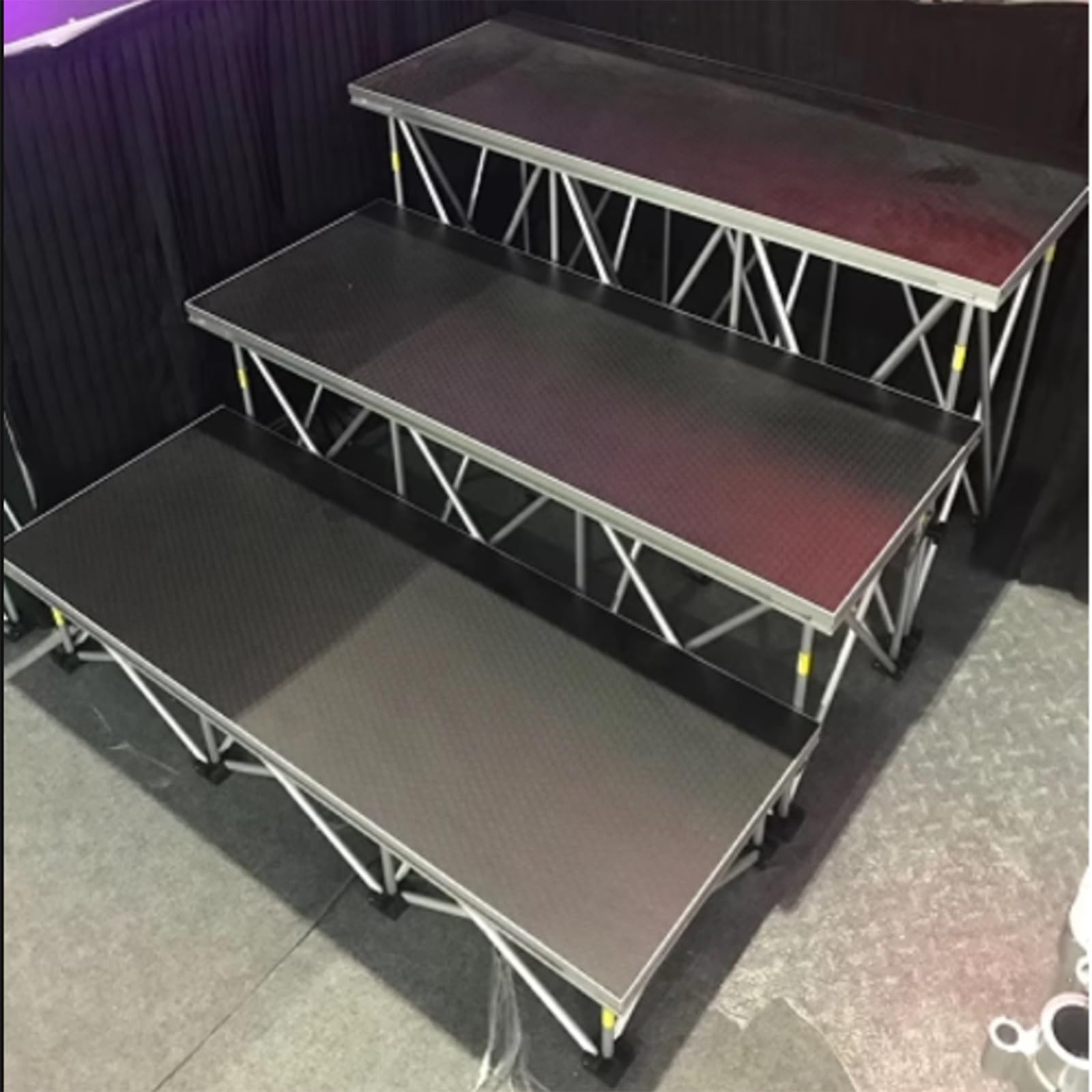 Plataforma plegable portátil para escenario, sistema modular conectable para auditorios escolares, conciertos, eventos