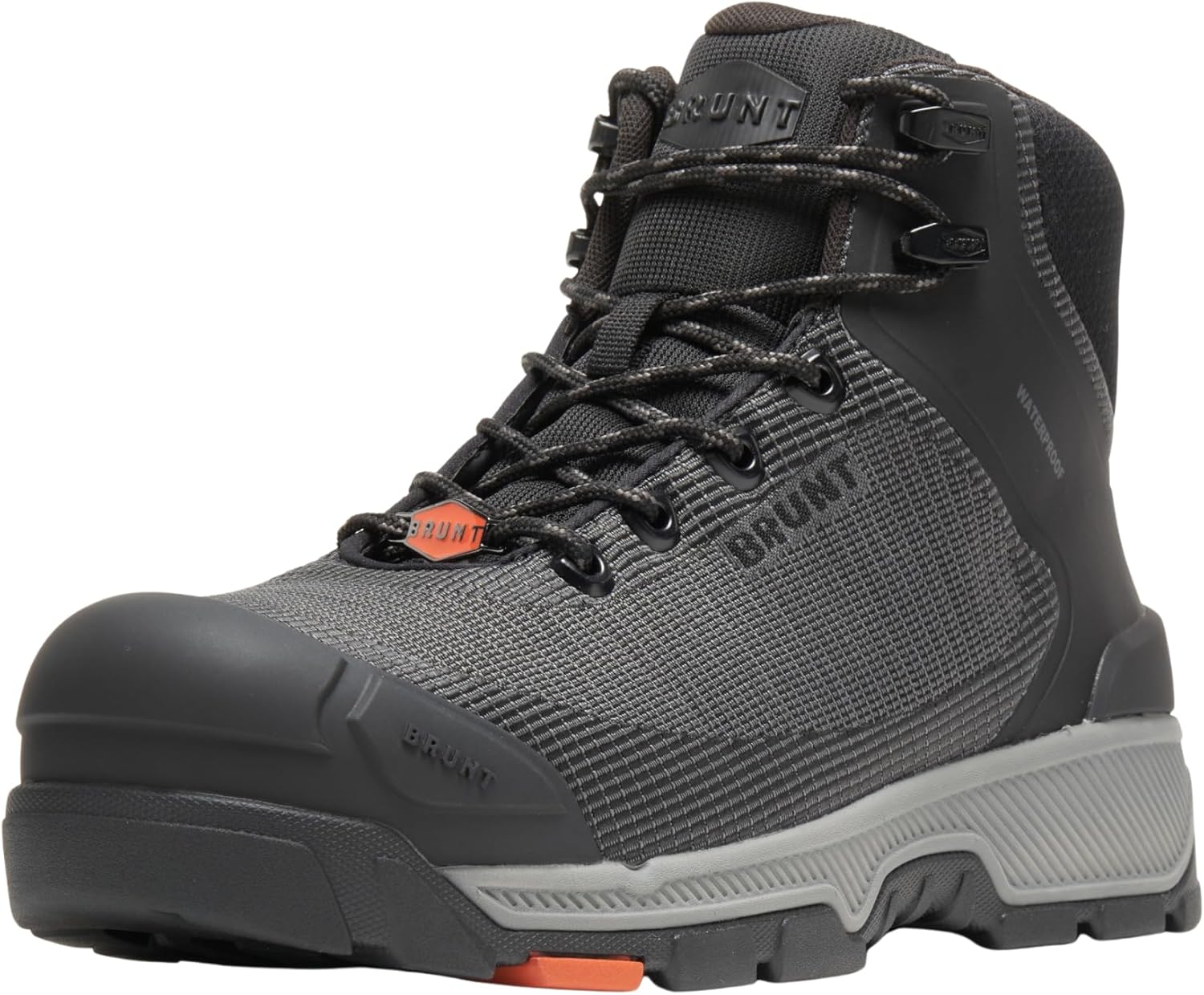 BRUNT Ryng (Comp Toe) -Men's Lightweight Waterproof Composite Toe Work Boot - EH Rated - Slip + Oil Resistant - Heat-Resistant Sole - Breathable, Flexible Fit - Adjustable