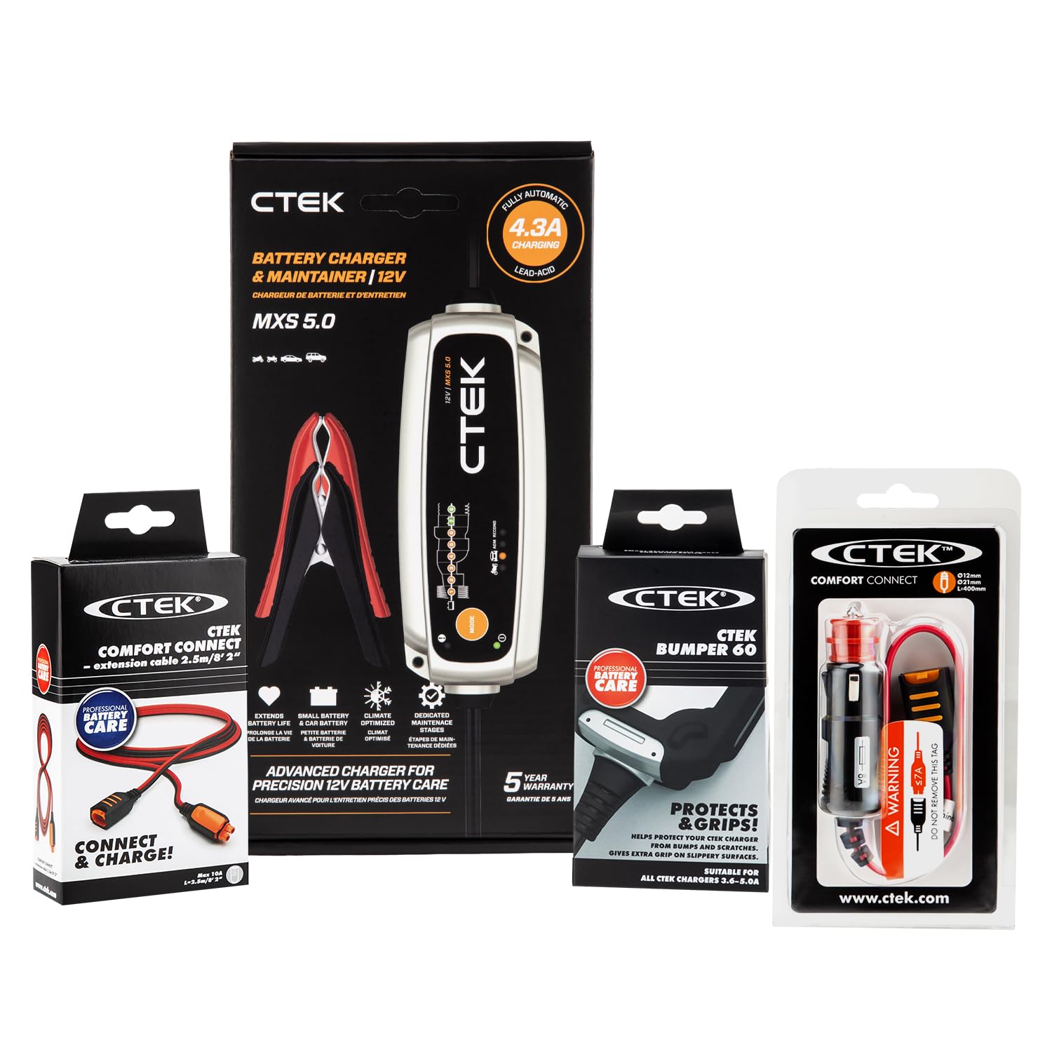 Amazon.com: CTEK (40-206) MXS 5.0 12Volt Battery Charger Vehicle