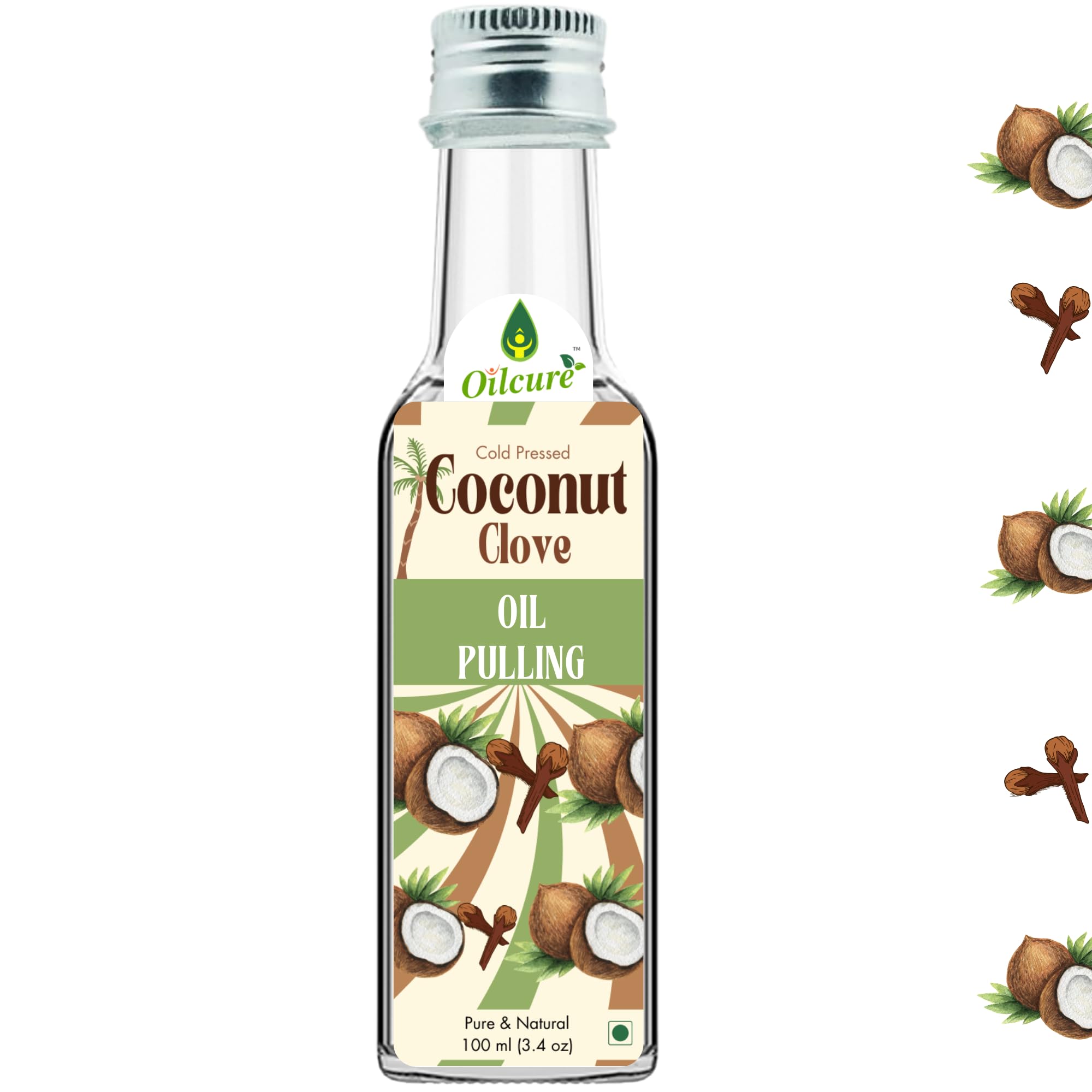 Coconut Clove Oil Pulling | 100 ml Each | Cold Pressed Oil | Pack of 2-image-48