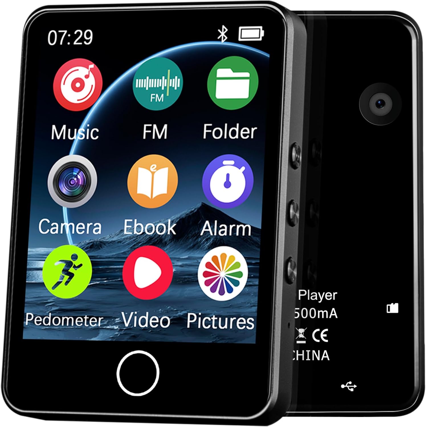 64GB MP3 Player,Portable MP4 Music Player with Camera&Bluetooth5.2, HiFi Sound Shuffle Single Loop FM Radio Built-in HD Speaker,Pedometer,2.8″ Full Touch Screen,50Hours Play Time,Up to 512GB 64GB MP3 Player,Portable MP4 Music Player with Camera&Bluetooth5.2, HiFi Sound Shuffle Single Loop FM Radio Built-in HD Speaker,Pedometer,2.8″ Full Touch Screen,50Hours Play Time,Up to 512GB