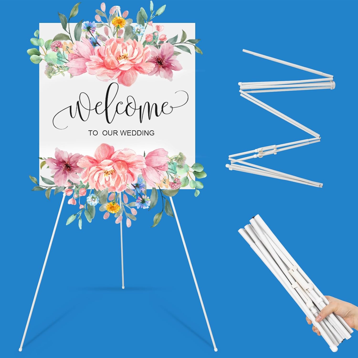 Falling in Art Display Easel Stand, 63" Instant Adjustable