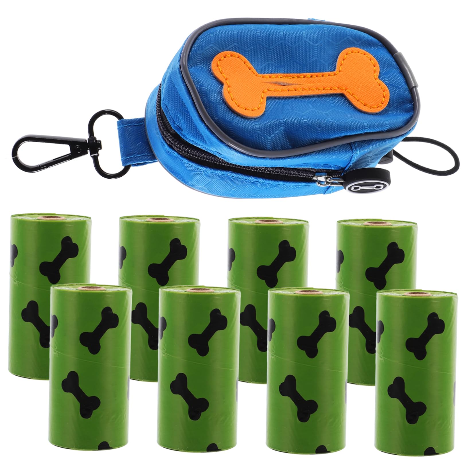 Gatuida 8rollos Bolsas De Para Excrementos De Mascotas Bolsa Con Para Correa Desechables Para Pasear Perros