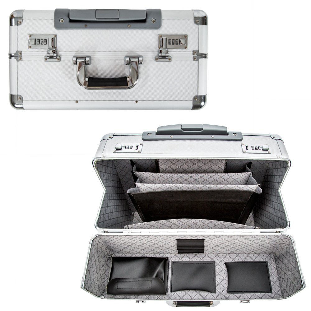 tectake 401231 Pilot Case Trolley Valise Mallette de Pilote Sac à roulettes Poignée