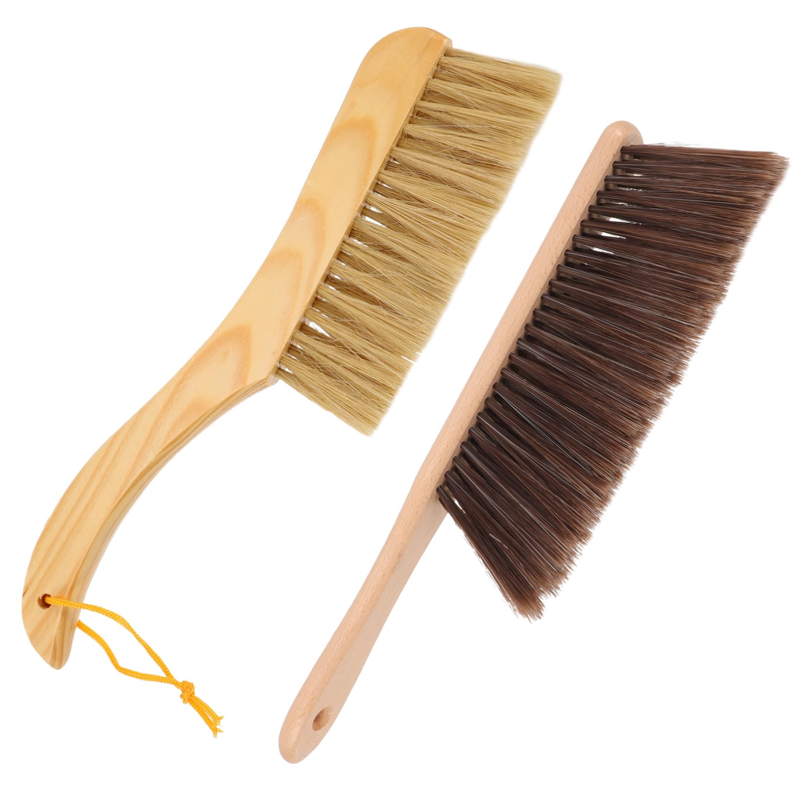 Healeved 2pcs Soft Cleaning Brush Dusting Handheld Broom Bed Cleaning Broom Brush for Cleaning Hand Brush Desk Broom Sweeper Broom Carpet Broom Mini Brush Kitchen Duster Bench Brush Wooden