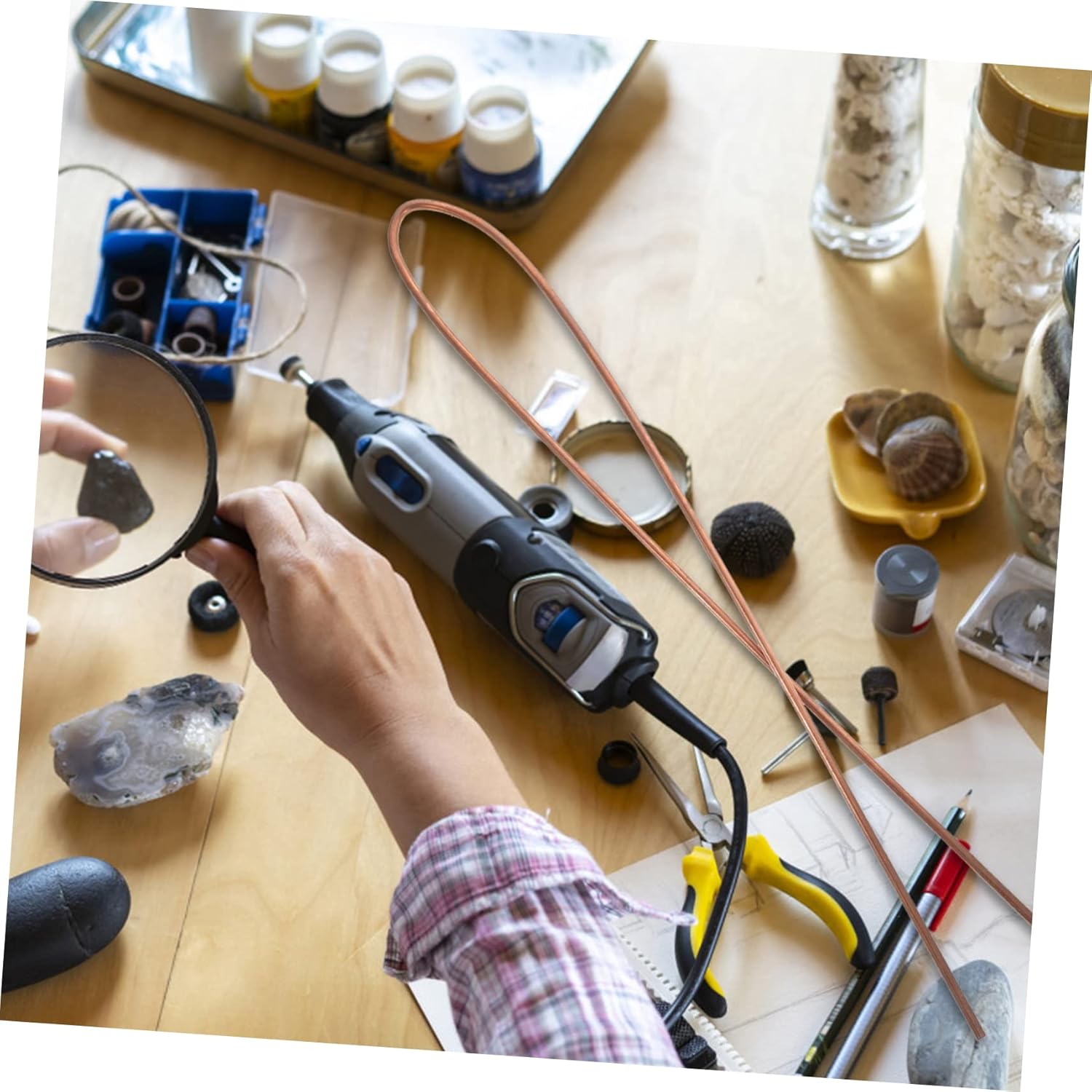 2pcs Copper Round Bar Rod Diameter High Purity Copper for Metalworking Crafts and Garden Projects Smooth and