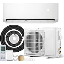 12000BTU Mini Split AC/Heating System, 17 SEER2 115V Inverter Air Conditioner Cools/Heats Up to 750 Sq.Ft, Complete Installation Kit