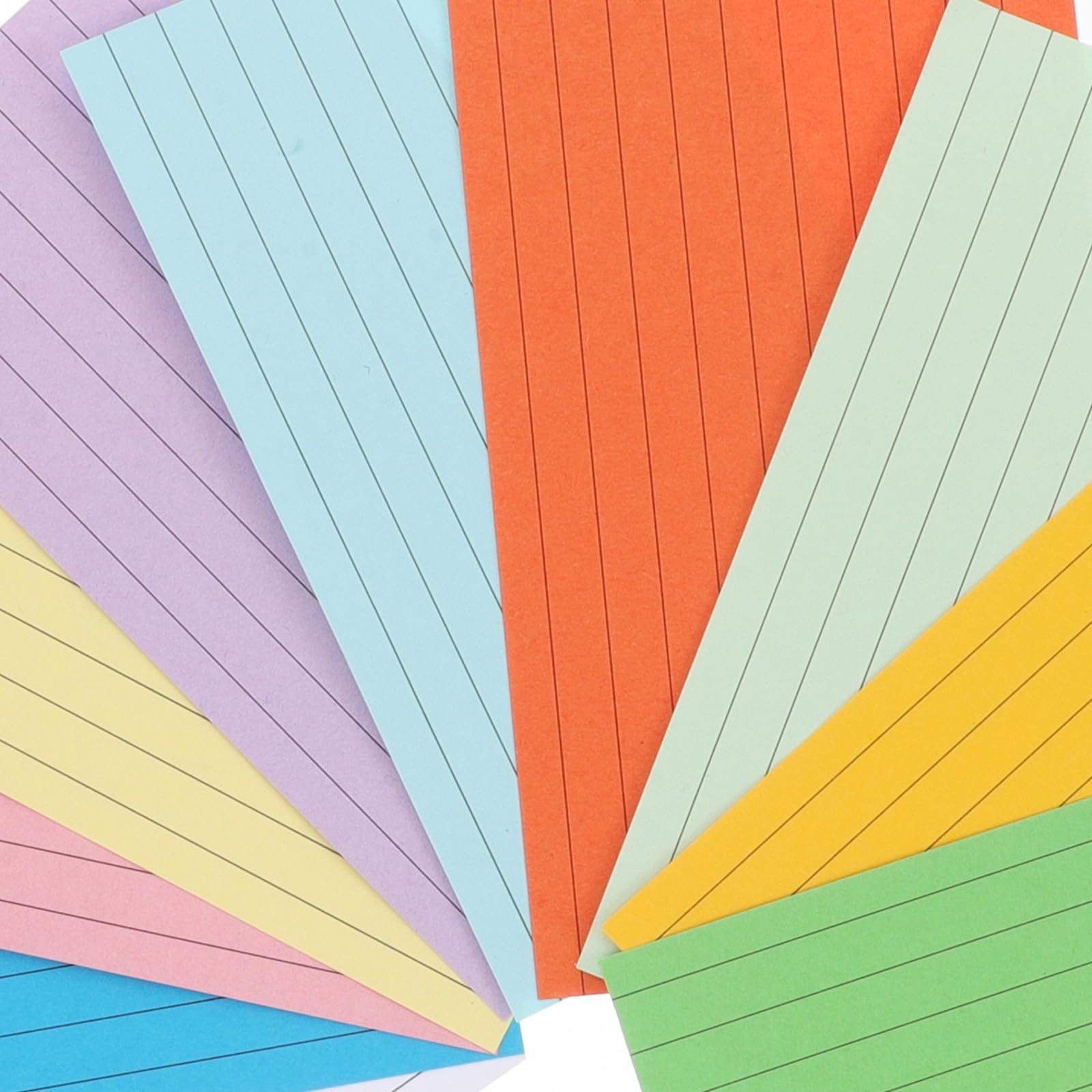 TOPBATHY 10 Stück Linierte Karteikarten Verhindert Tintenbluten Doppelseitige mit Ringbindung aus Papier und Edelstahl Geeignet für Schule und Lernsessions
