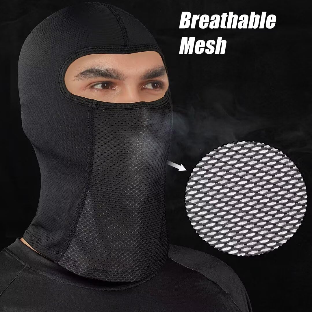 ROTTO Pasamontañas Refrescante Balaclava de Seda para Motociclismo Ciclismo Pesca para Hombre Mujer Protección Solar