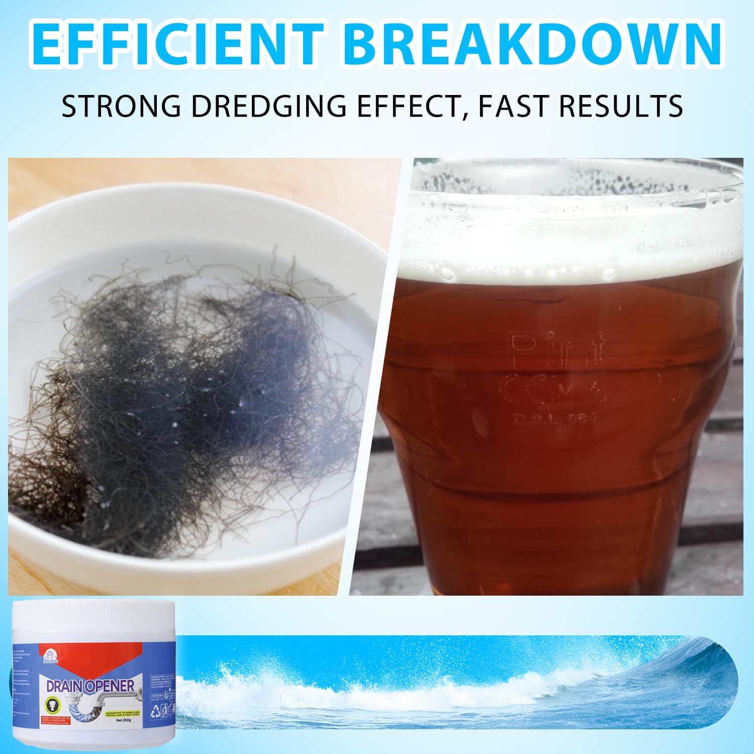 BELL BIRDCrystal Lye Drain Opener, Drain Opener,Pipeline Dredging Agent, Crystal Lye Drains Cleaner, Drains Clog Remover Agent, Unclogs Bathroom and Kitchen Sinks,Shower Pipes (260g/1Pcs) - Image 5