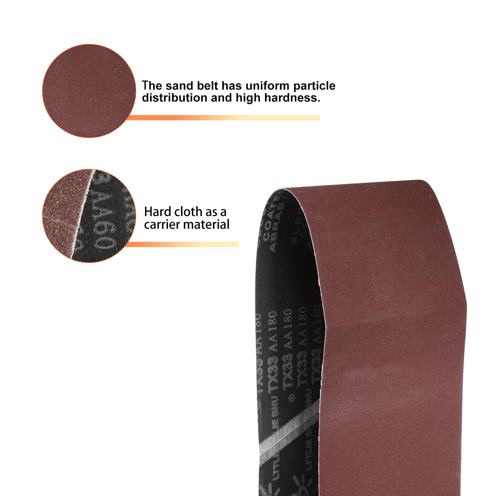QUARKZMAN 9 Piezas De Bandas De Lijado De 6 X 48" 3 Piezas De Cada Grano 100/180/240 Óxido De Aluminio Unión Flush Papel De Lijado Para Metal Carpintería Reparación Automotriz