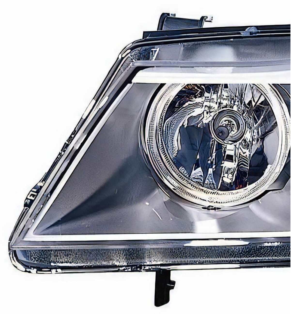 Fanale realizzato per BMW Serie 3 E90 2008> Sinistro H7 alogeno pred. per regol. elettrica equivalente Fari VALEO 63117202573