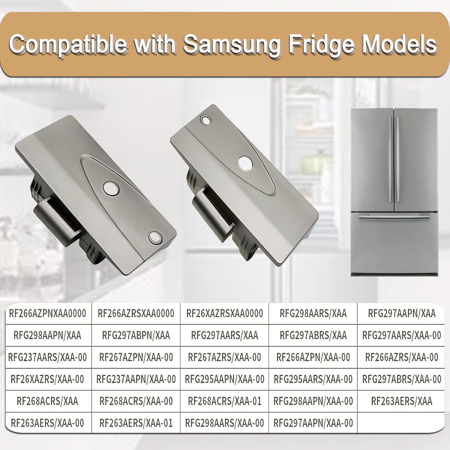 DA67-02057A DA67-02056A Cap-Handle Fre L&R Side Kit Fits for Samsung Freezer Door Cap-Handle DA67-02056A Right Side DA67-02057A Left Side