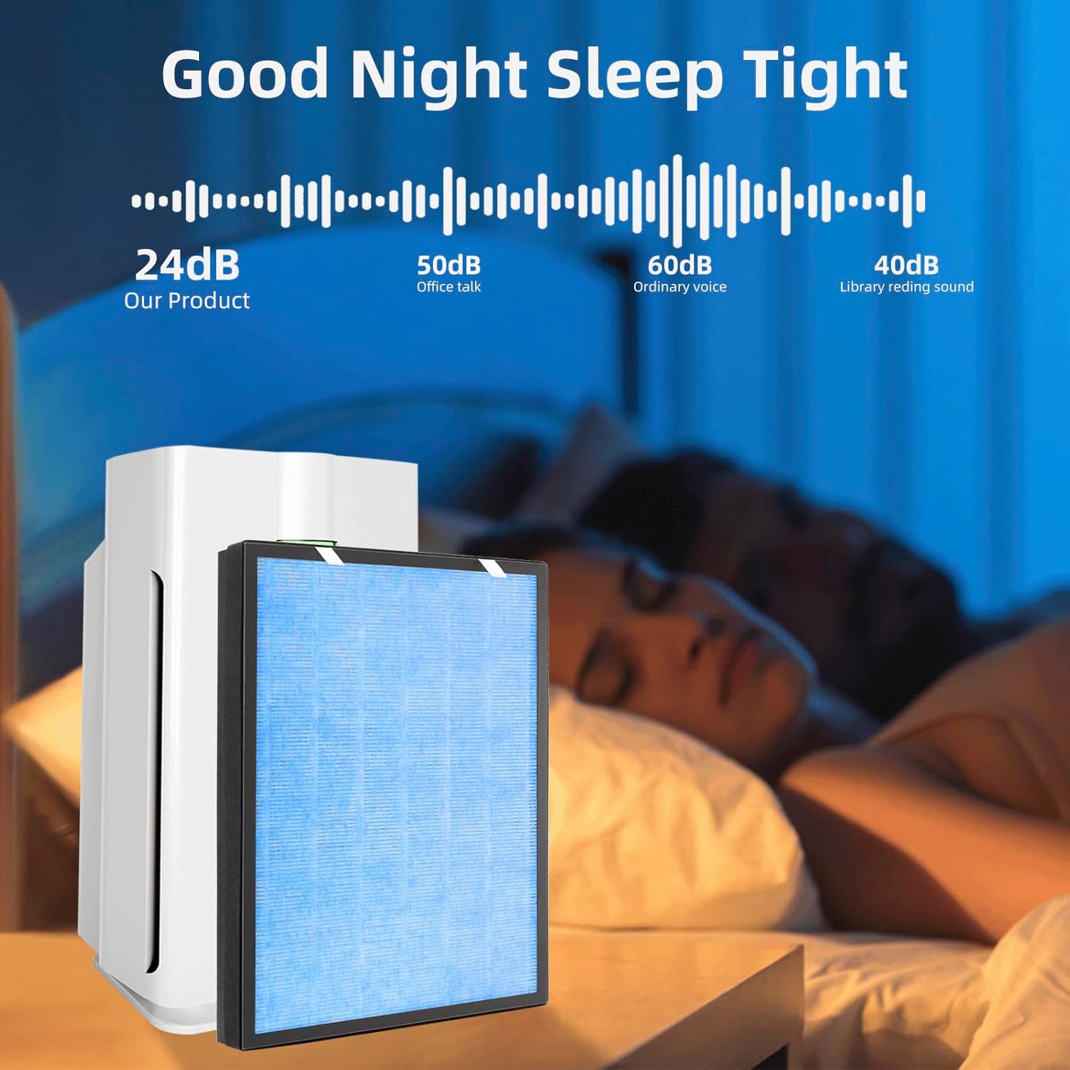 HSP002 True HEPA Filter Replacements for Hathaspace Air Purifier Filters HSP002,3 in 1 H13 True HEPA Filter with Activated Carbon Pre-Filter - Image 6