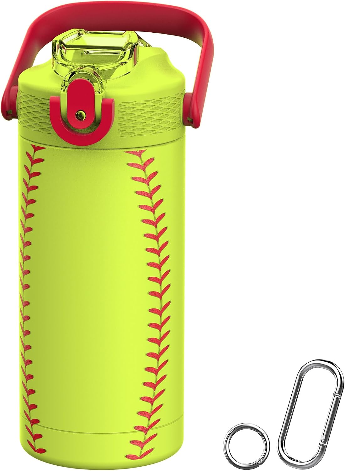 MYFOREST Softball Insulated Kids Water Bottle, Odor-free Liner, 3D Touch