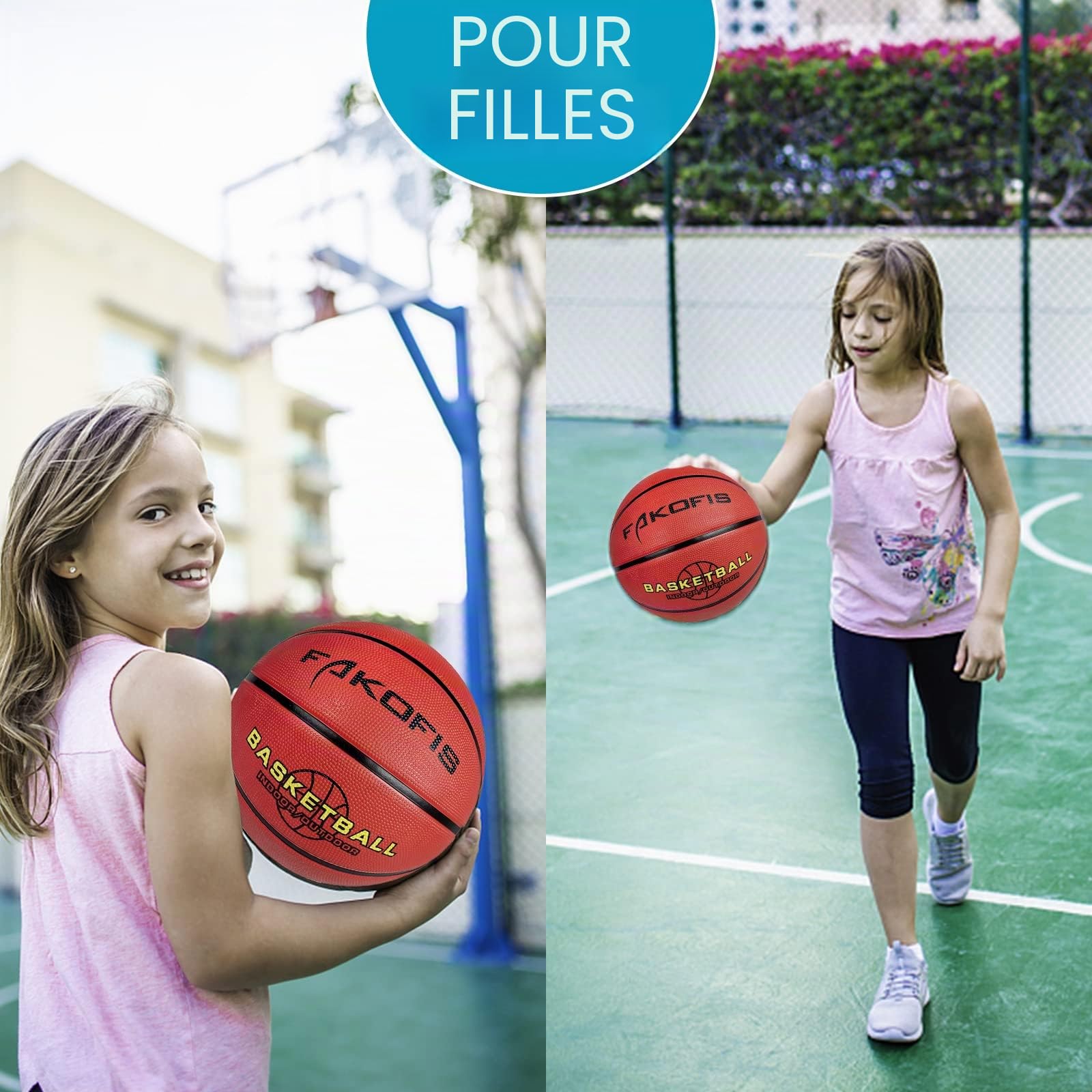 Basketball pour Enfant Taille 3 5 7 Plein air Débutants