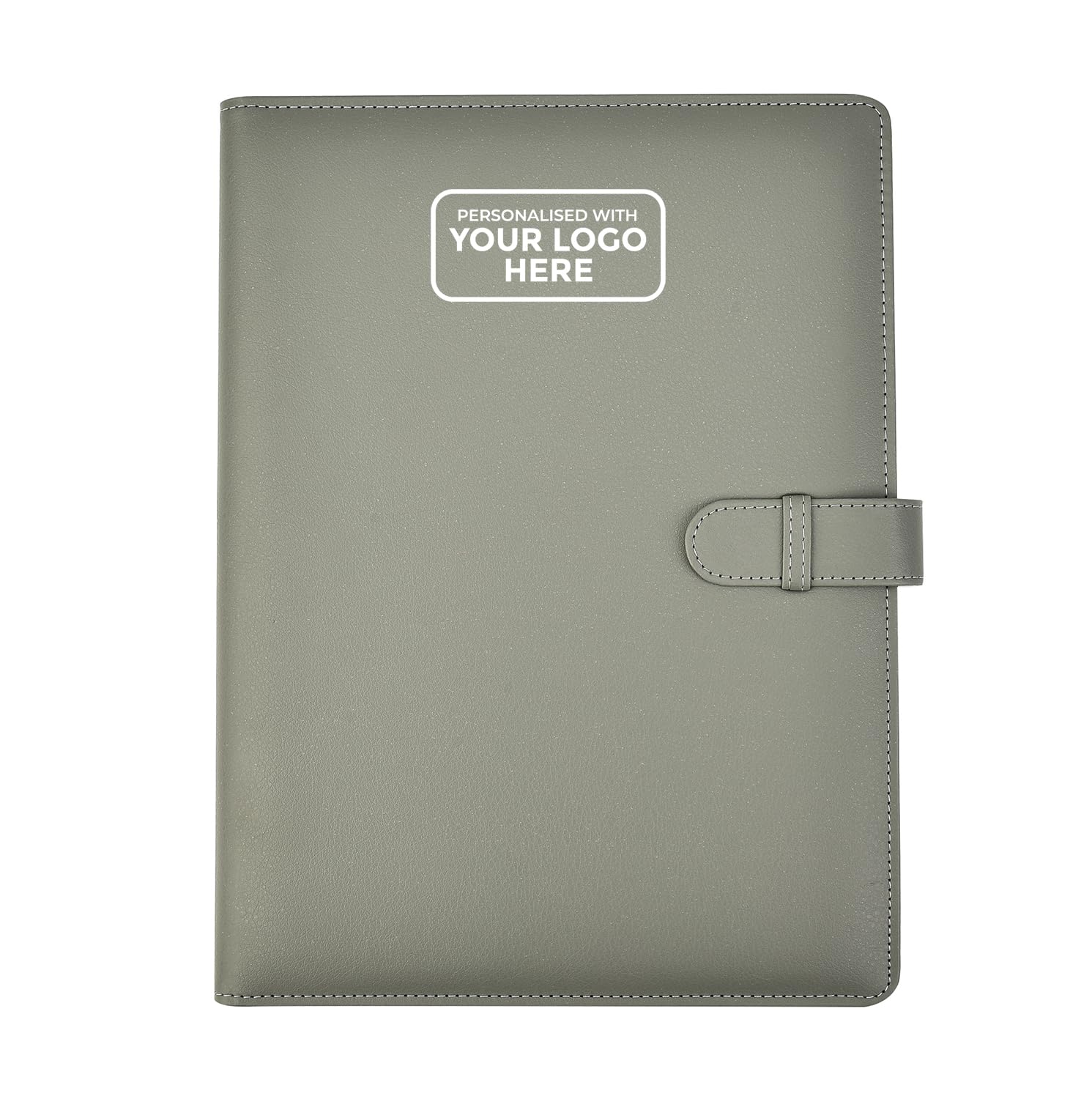 Arpan Personalised Logo 36 Pockets 72 Sides A4 Presentation Folder Document File Folder Display Book Portfolio Professional Conference Folder Faux Leather with Closure Belt (Grey)