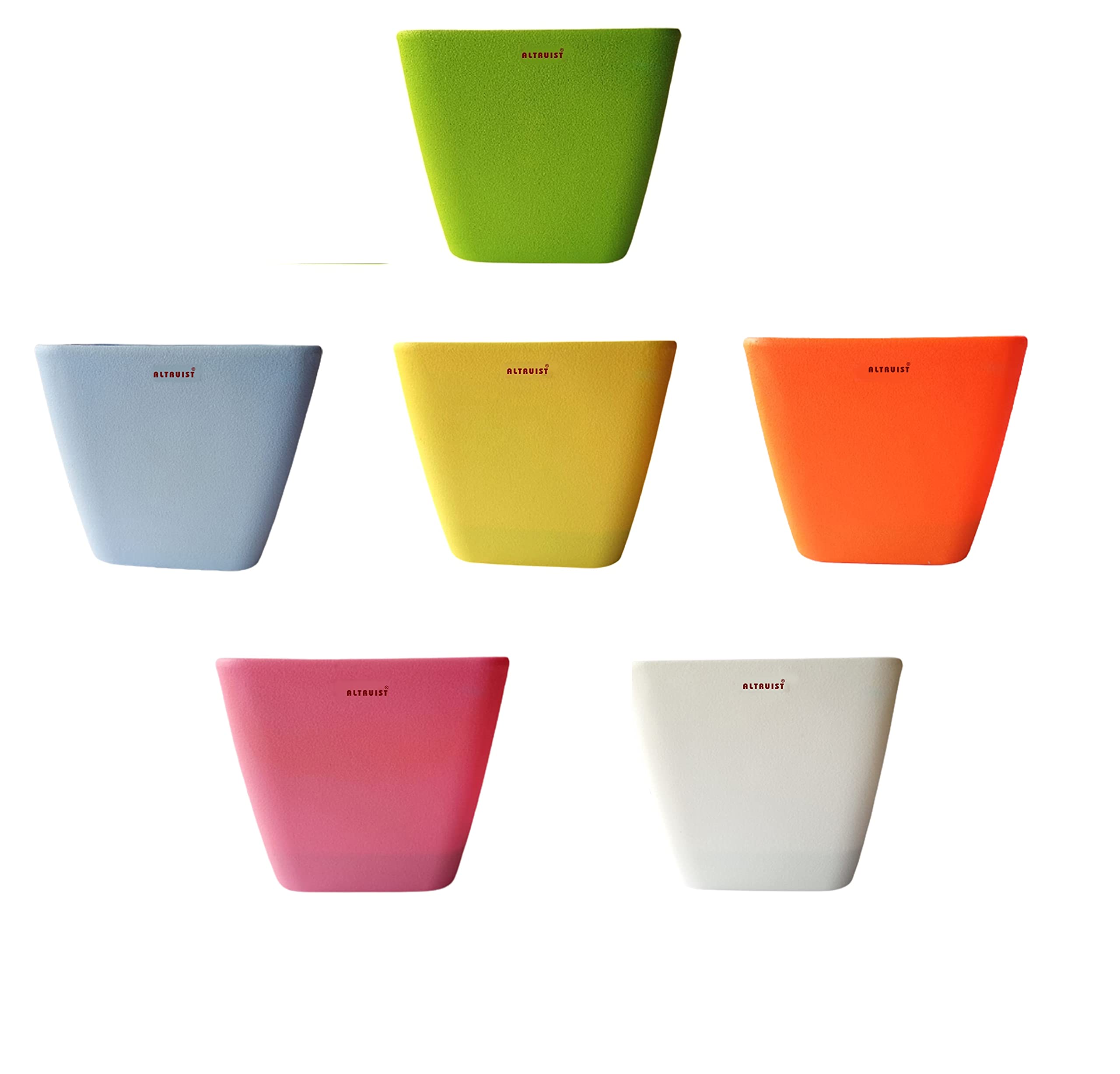 Altruist Daisy Self Watering Flower pots 9” Virgin Plastic Indoor Outdoor Balcony Flower Pot with Outer and Inner Flower Pot Pack of 6