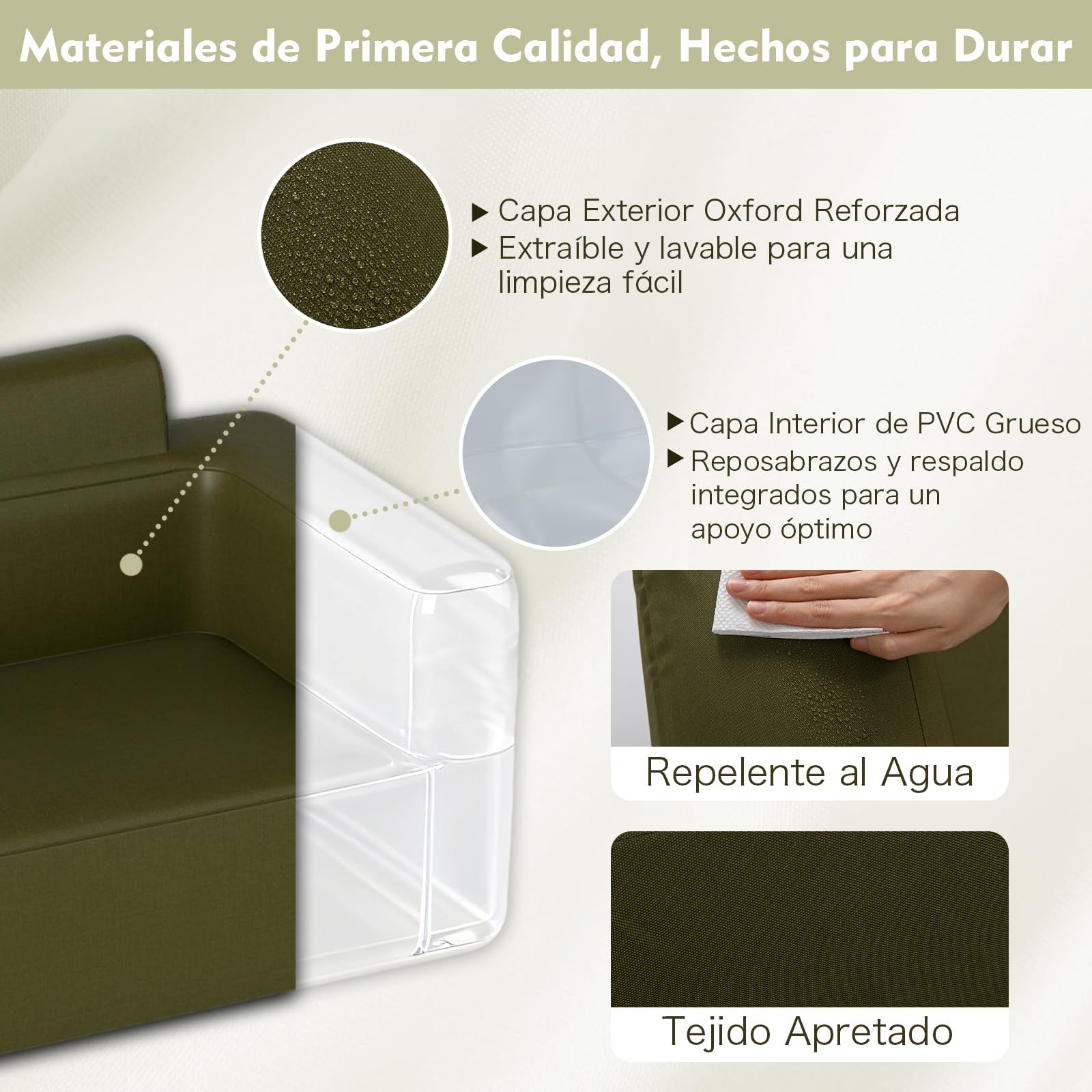 COSTWAY Sofá Inflable para Exteriores, Sillón de Aire Hinchable Multifuncional con Bomba Incorporada y Bolsa de Transporte, Banco de 2 Plazas Hinchable Portátil, para Camping Patio Trasero, Verde